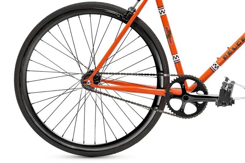 Peugeot LU01 Legend Fixie 700c Sports Hybrid Bike Orange-3