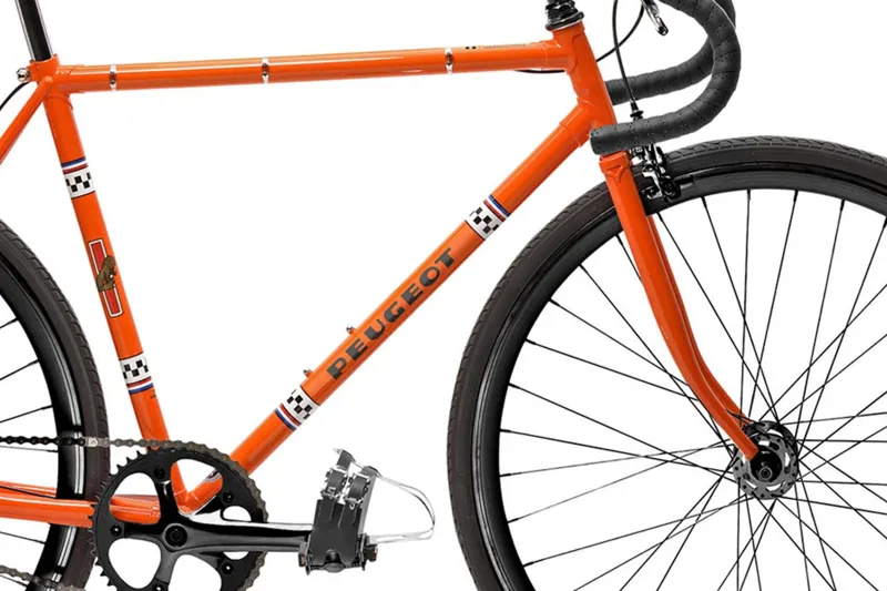 Peugeot LU01 Legend Fixie 700c Sports Hybrid Bike Orange-4
