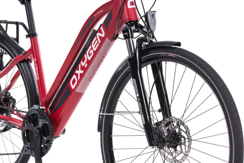 Oxygen S-Cross ST  700c Electric Bike 16Ah Red-7