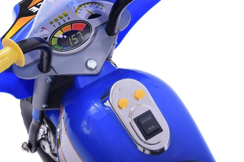 Electric Ride On Police Bike Blue-3