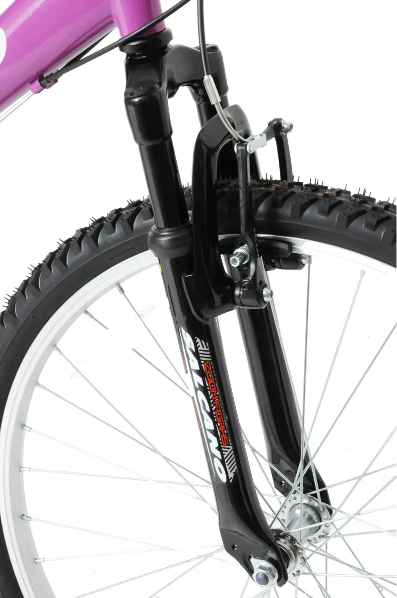 Salcano Shocker 24 inch Wheel Kids Mountain Bike Purple-1