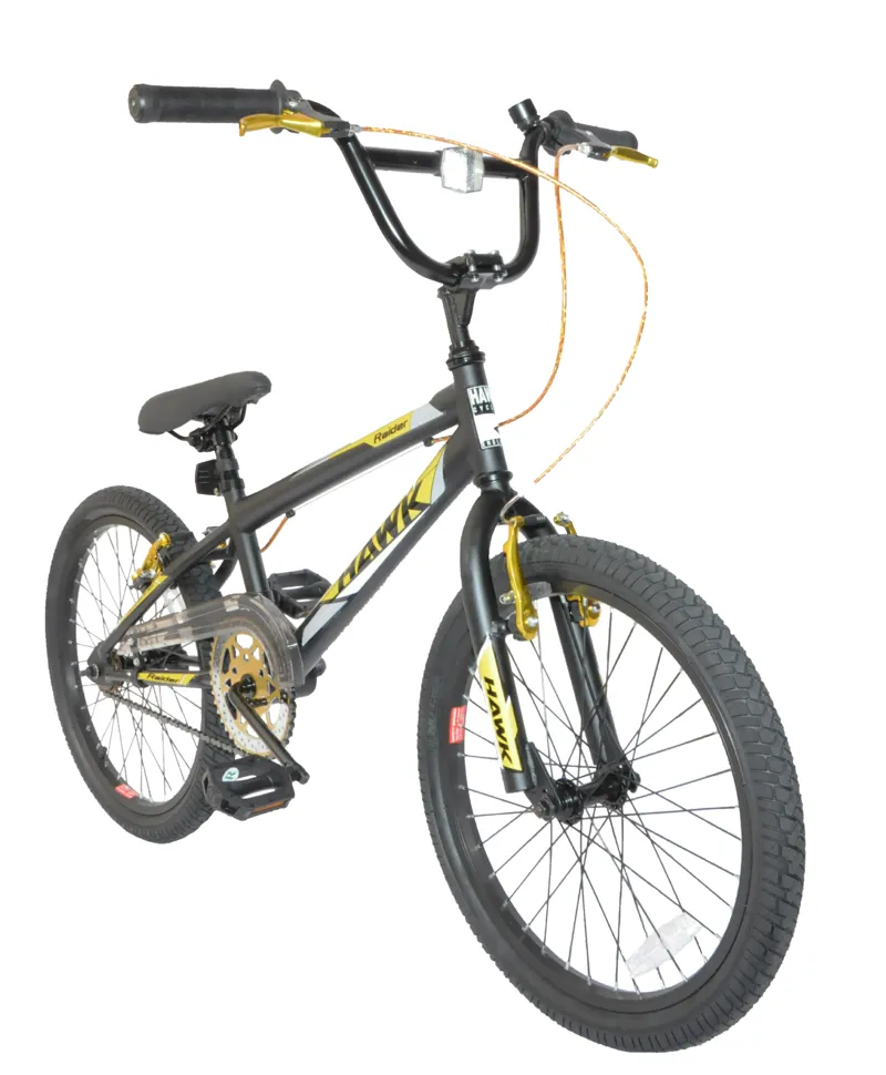 Hawk Raider BMX 20 Wheel Kids Bike Black and Gold-2