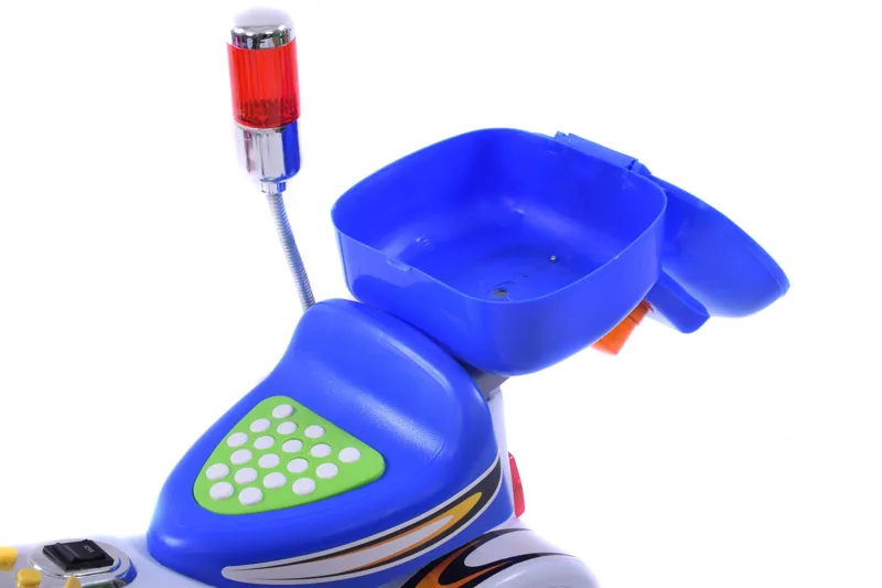 Electric Ride On Police Bike White-5